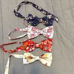 Floral Kids Bow Tie Set - Multicolor